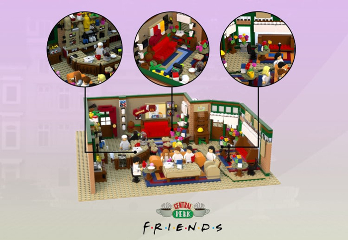 The Famous Central Perk Coffee Shop Set From 'Friends' Has Been Rebuilt  With LEGO