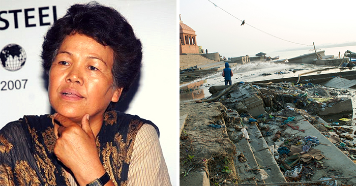 bachendri pal cleans ganges river