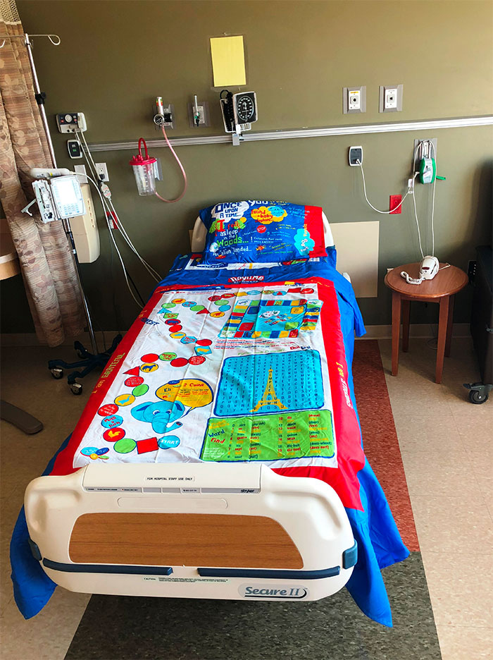 board game bed sheets for hospitalized children