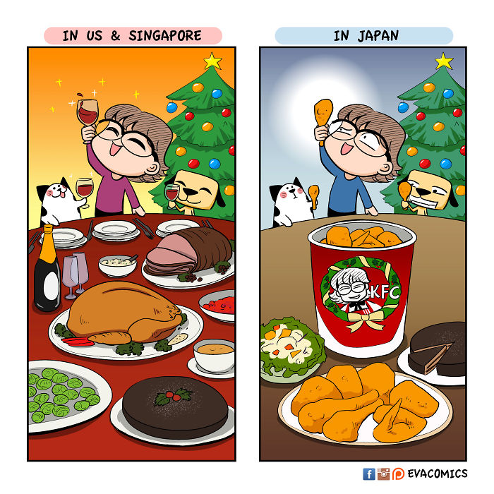 celebrating christmas comics japan cultural differences by evacomics