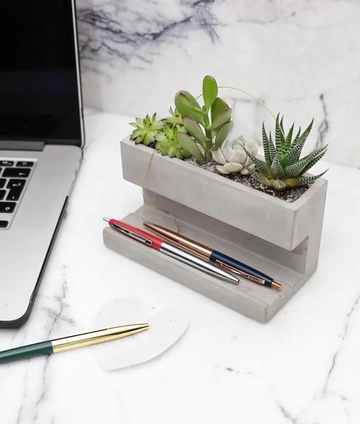 concrete desktop planter unique furniture designs