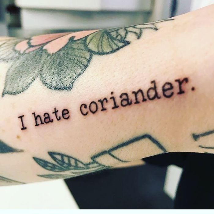 coriander haters funny memes hate tattoo