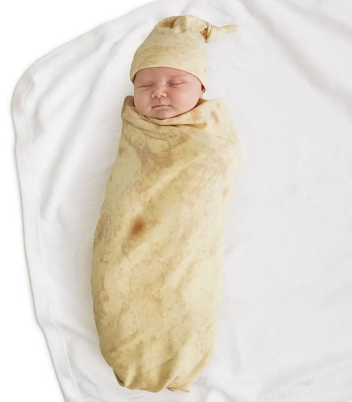 cute wrapped burrito tortilla baby blanket
