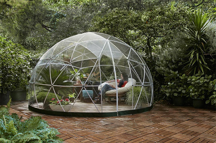 daytime relaxation clear greenhouse dome garden igloo
