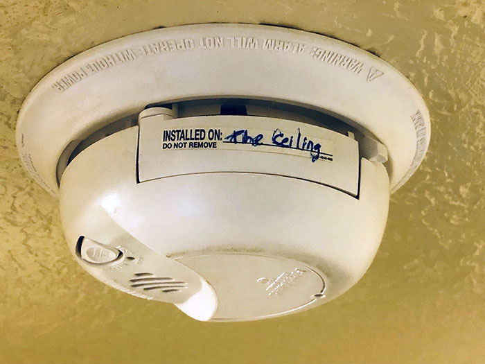embarrassing moments smoke detector ceiling