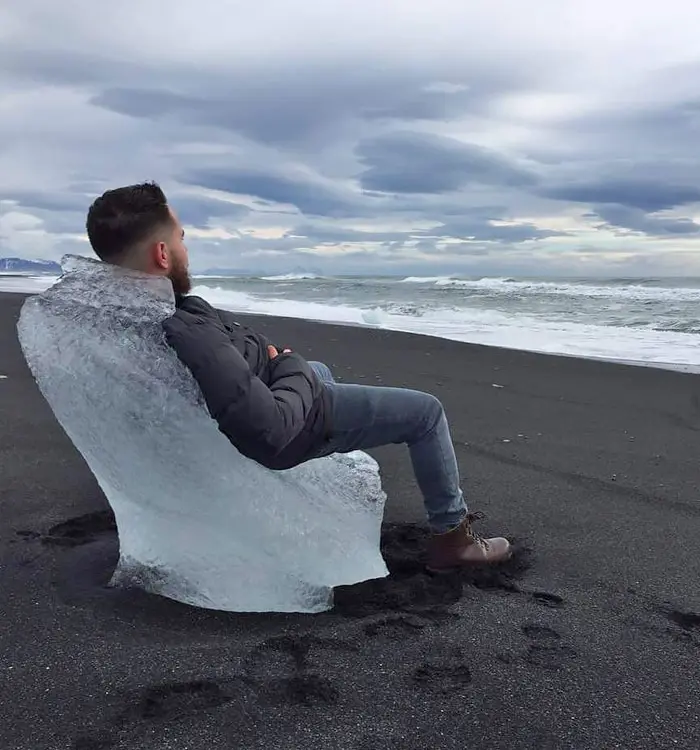 glacial ice perfect chair - interesting beach things