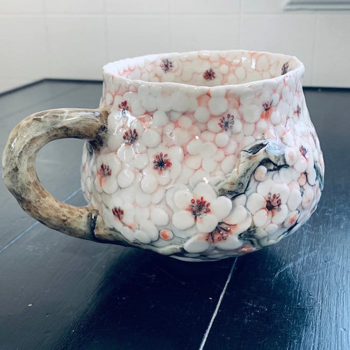 heesoo lee coffee mug flower design