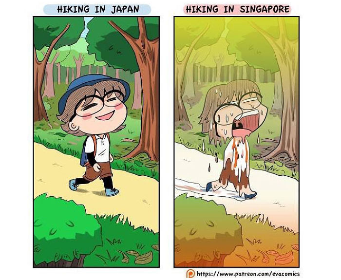 hiking comics japan cultural differences by evacomics