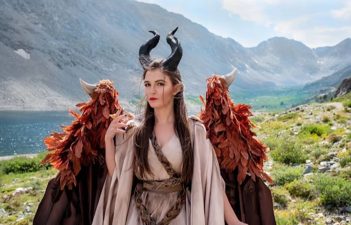 horns maleficent cosplay animatronic wings drisana litke drizzy designs