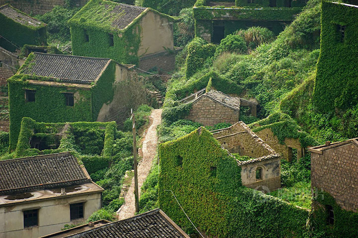 houtouwan village ivy-covered houses