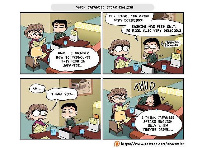 japanese speaking english comics japan cultural differences by evacomics