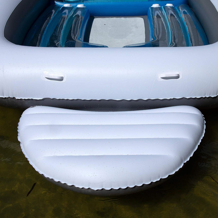 life-size inflatable speedboat rear swim platform