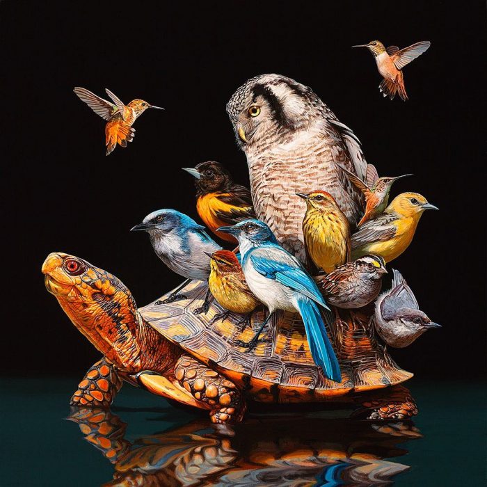 lisa ericson hyperrealistic paintings flock