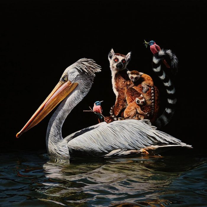 lisa ericson hyperrealistic paintings into the dark