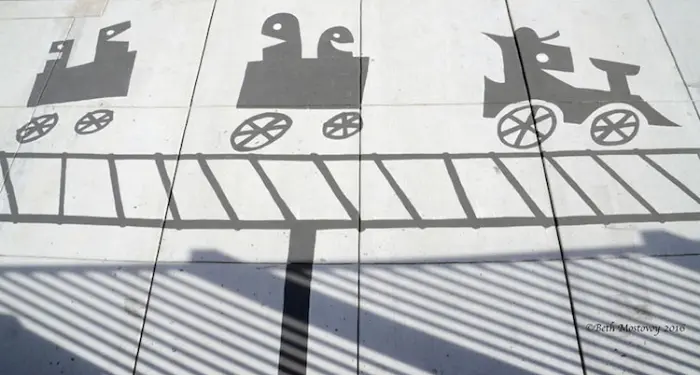 little trains shadow art damon belanger