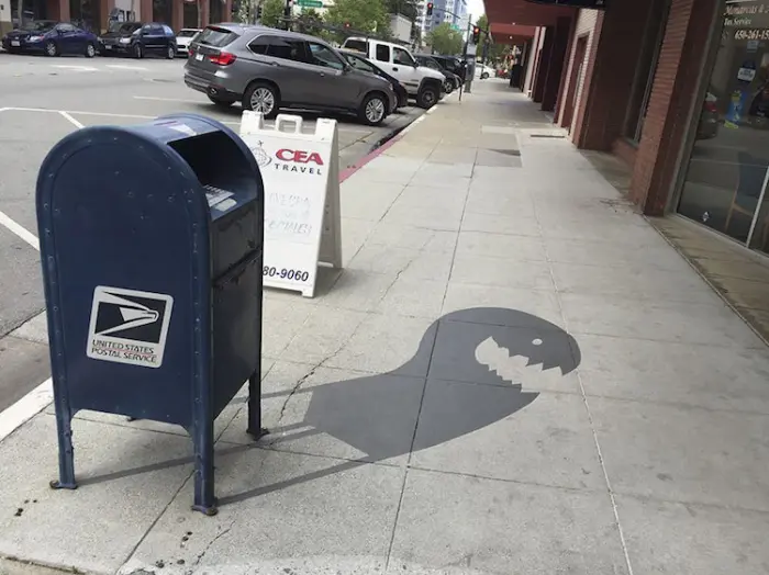 mailbox shadow art damon belanger