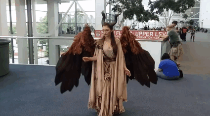 maleficent cosplay animatronic wings drisana litke drizzy designs gif