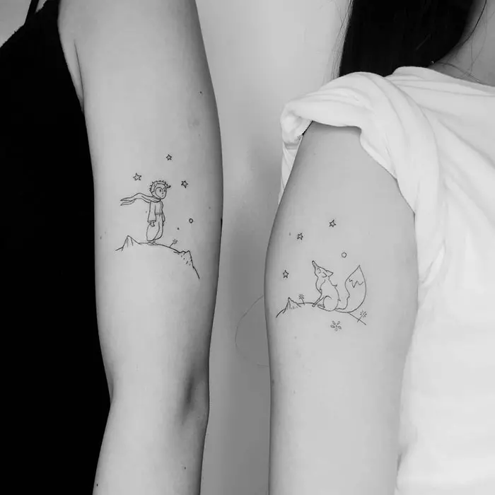 matching tattoos mother daughter the little prince