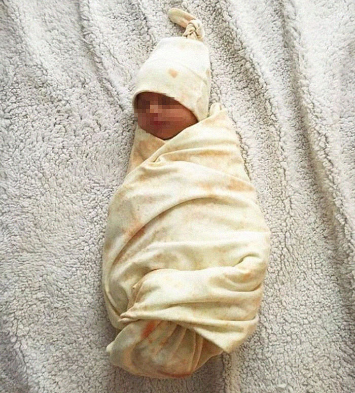 one baby burrito tortilla baby blanket