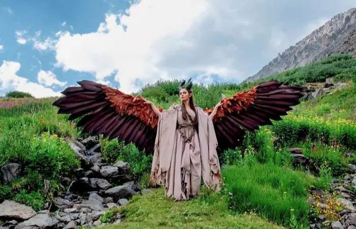 out in nature maleficent cosplay animatronic wings drisana litke drizzy designs