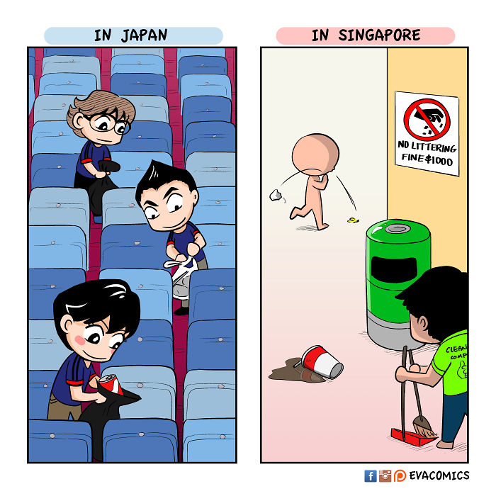 picking up your own trash comics japan cultural differences by evacomics