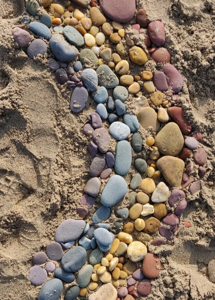 rarinbow stones - interesting beach things