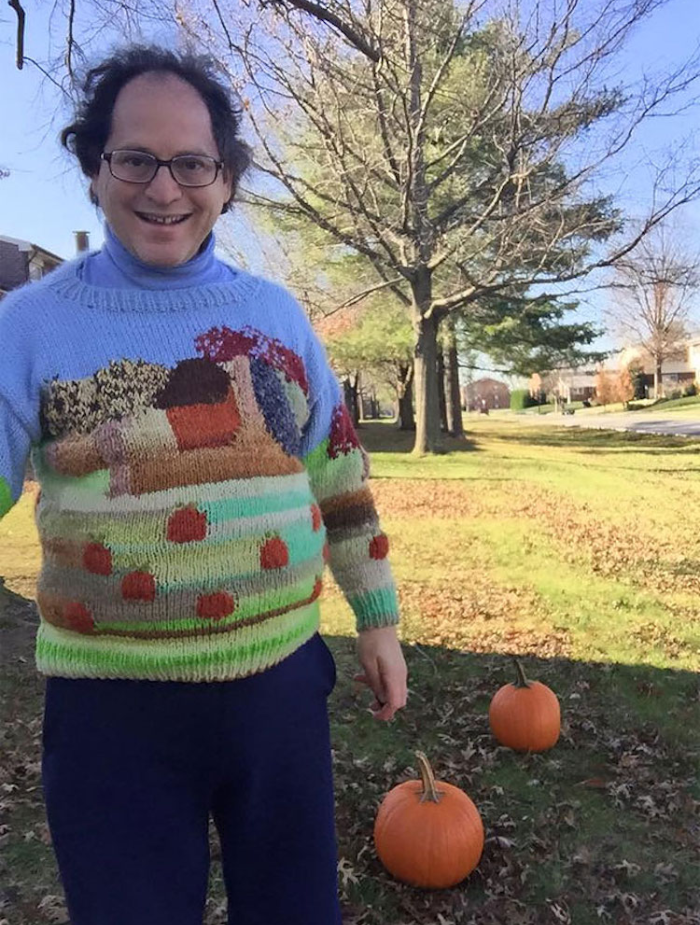 sam barsky postcard sweaters pumpkin