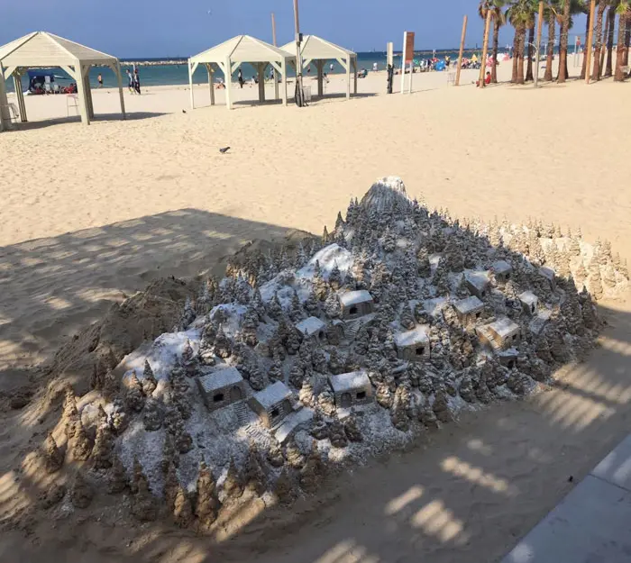 sandcastle in tel aviv - interesting beach things