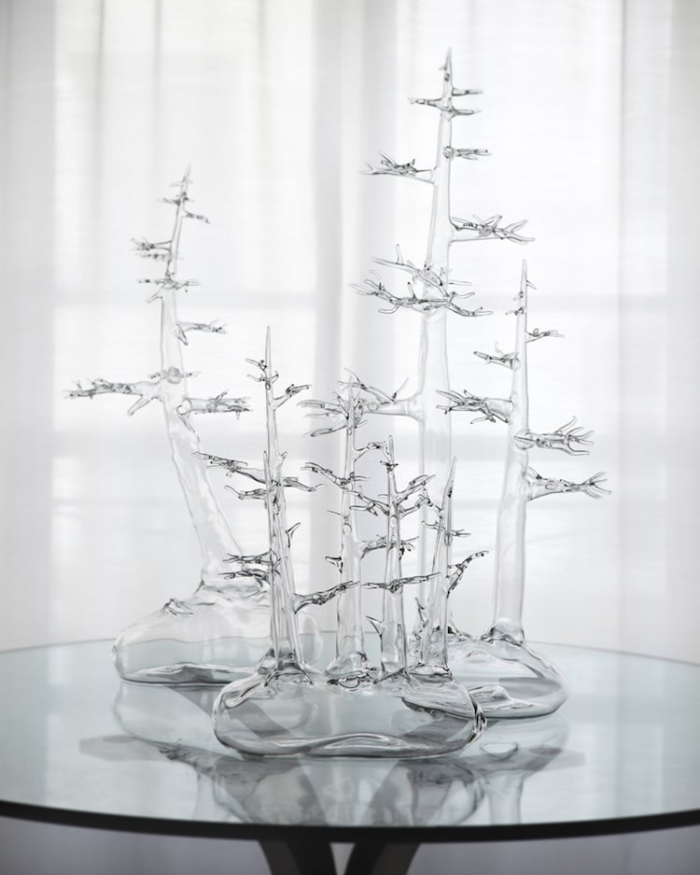 simone crestani blown glass sculptures tall trees