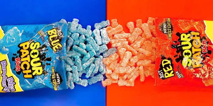 sour patch kids just blue just red candy bags favorite flavor