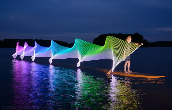 stephen orlando kayak light paintings