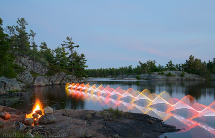 stephen orlando kayak light paintings nature view