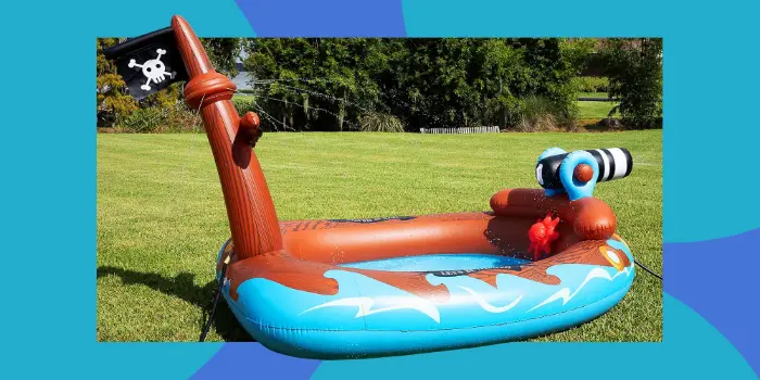 sun pleasure novelty pool sprayer inflatable pirate ship