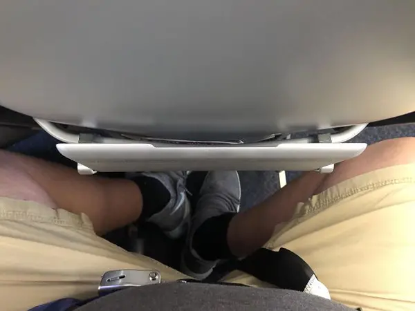 tall people struggles airline leg room
