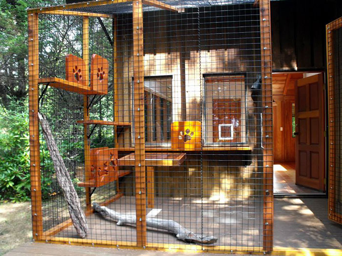 wood wire cage catios cat patios outdoor enclosures