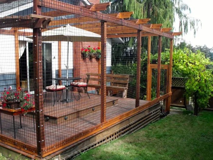 wooden catios cat patios outdoor enclosures