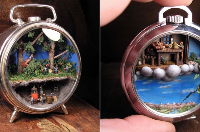 Miniature Worlds Inside Antique Pocket Watches