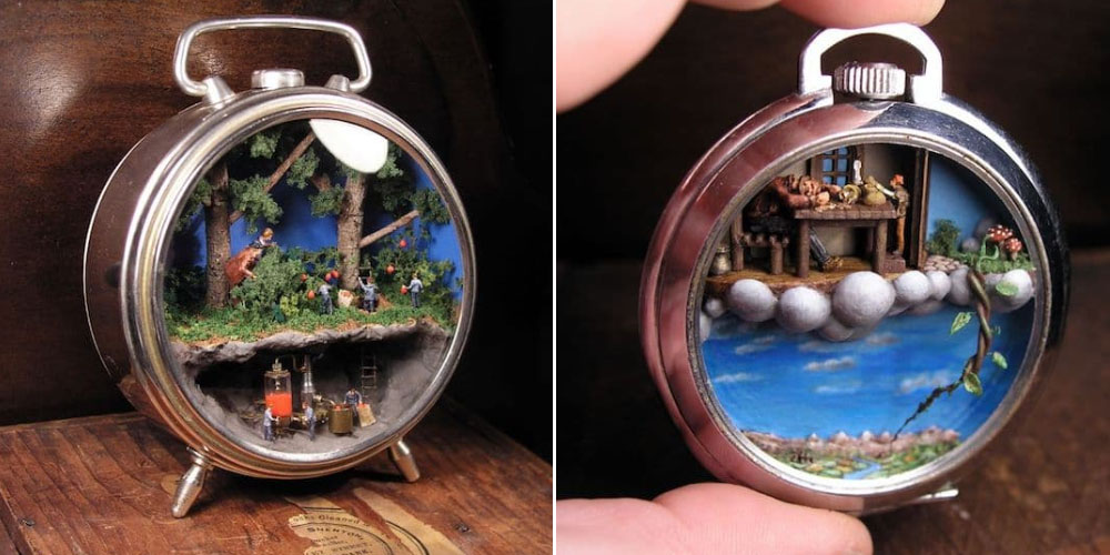 Miniature Worlds Inside Antique Pocket Watches
