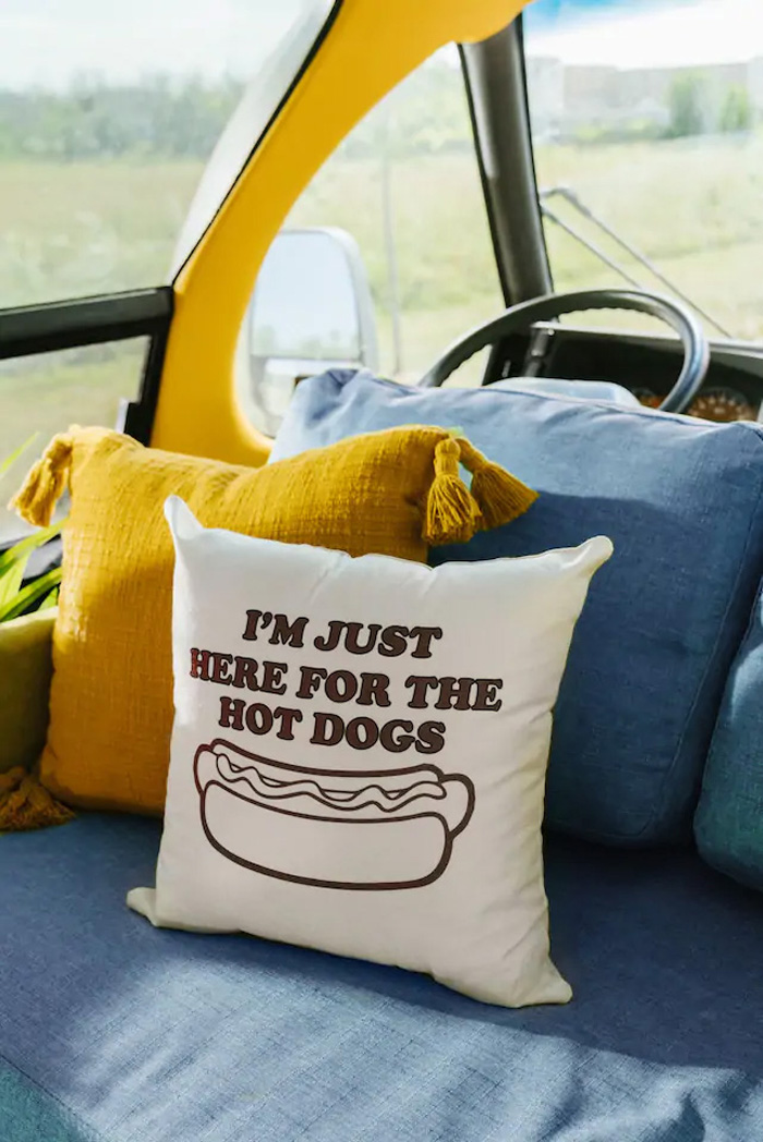 airbnb oscar mayer wienermobile pillows