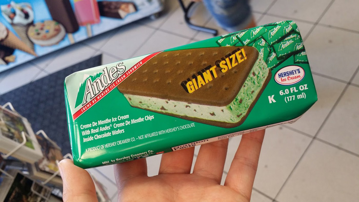 andes de menthe ice cream sandwich las vegas