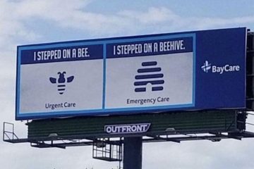 baycare billboards difference between urgent and emergency care