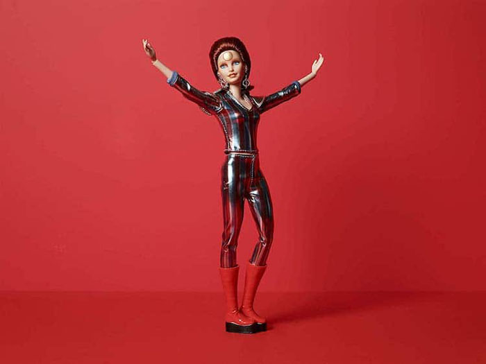 david bowie barbie doll ziggy stardust metallic suit