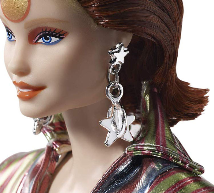 david bowie barbie doll ziggy stardust star earrings