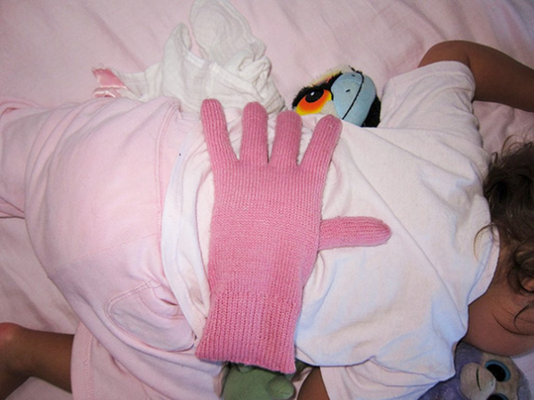 glove with beans for a tired parent parenting hacks tricks tips