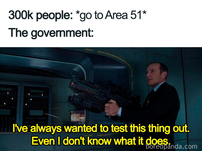 government caulson response area 51 memes