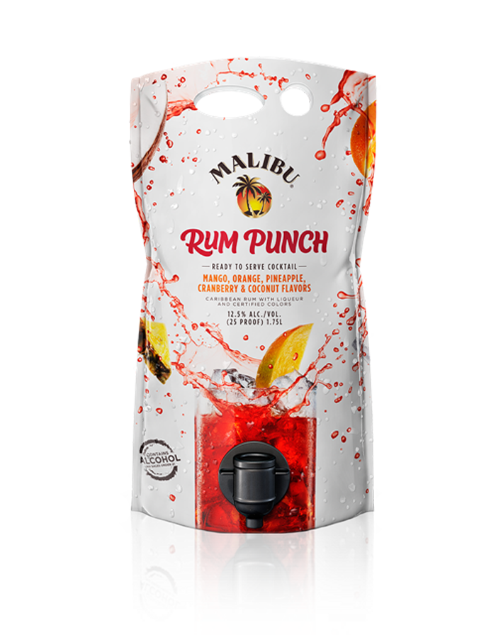 malibu flavored rum pouches rum punch