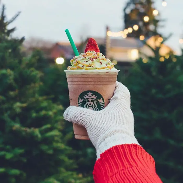 mind-blowing starbucks frappuccino flavors christmas tree