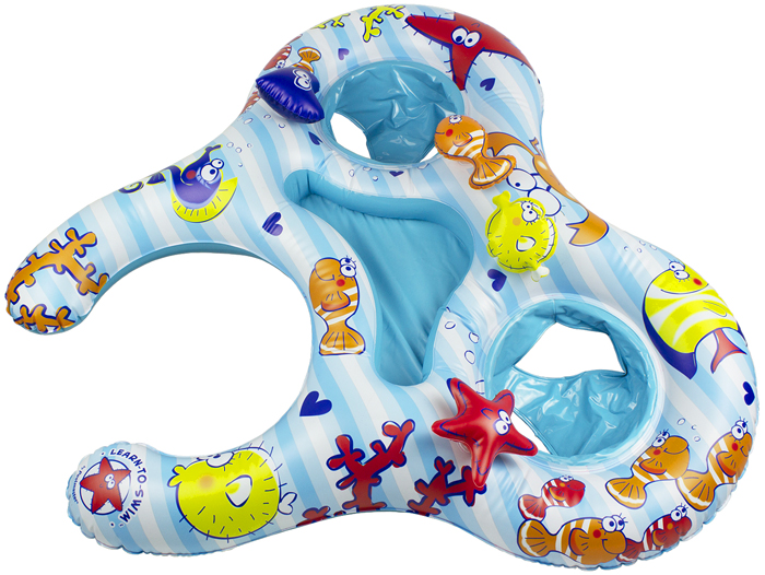 mommy and us dual baby pool float rider