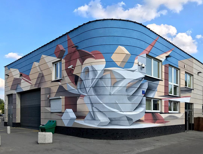 peeta lodz poland building graffiti