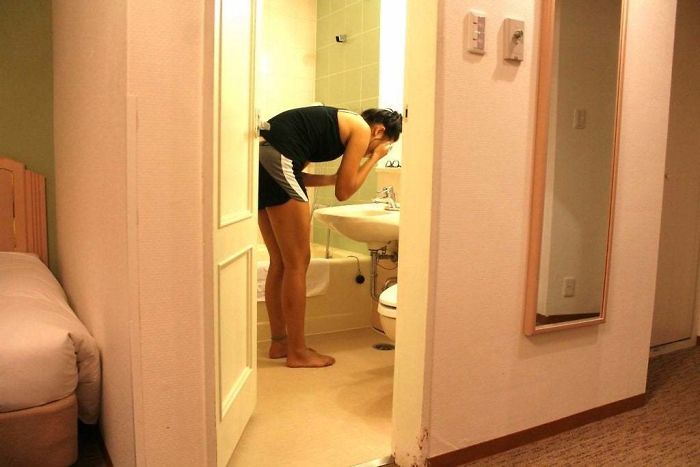 tall people problems japan bathroom sink